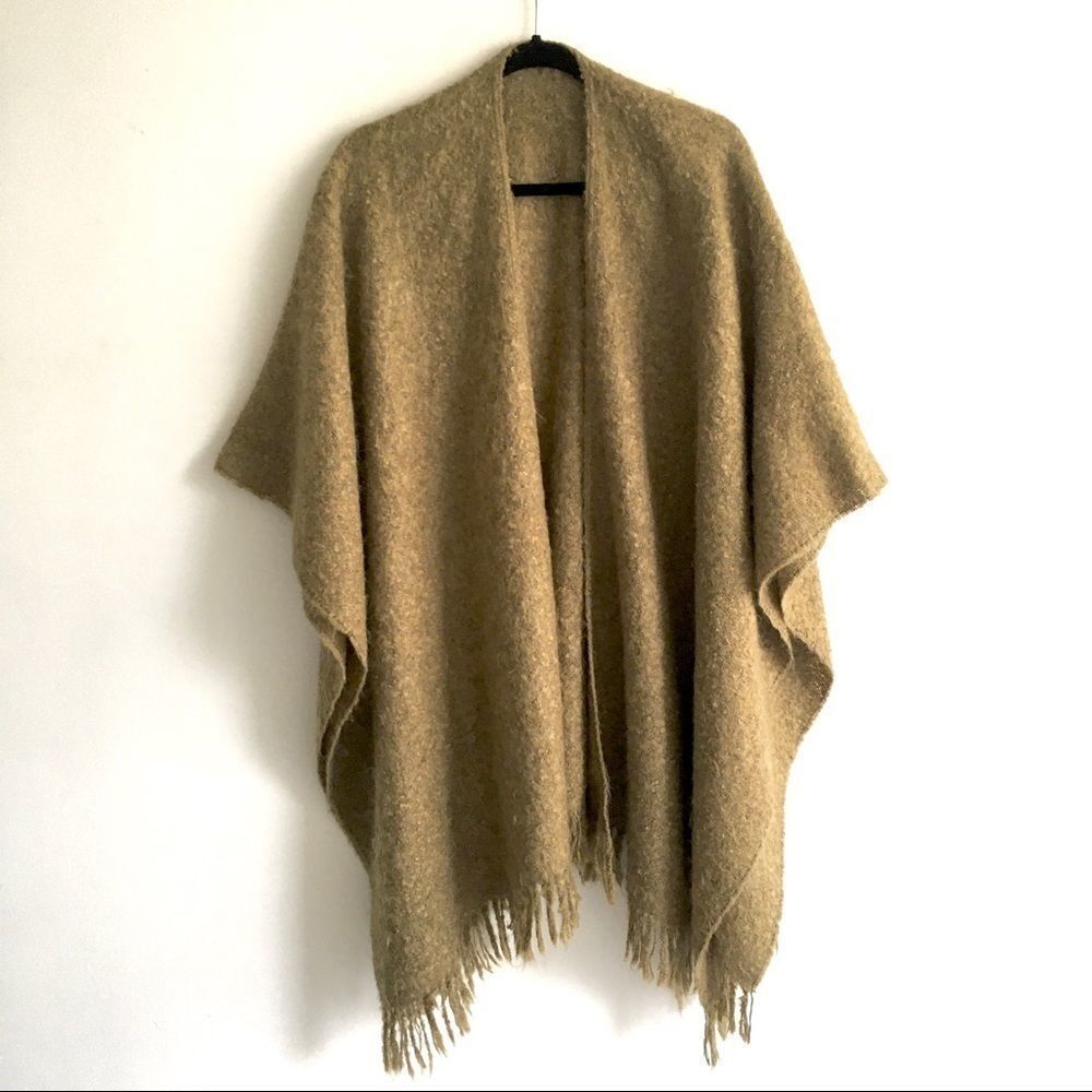 Careta France Mohair Wrap Shawl Cardigan Green - Picture 2 of 6